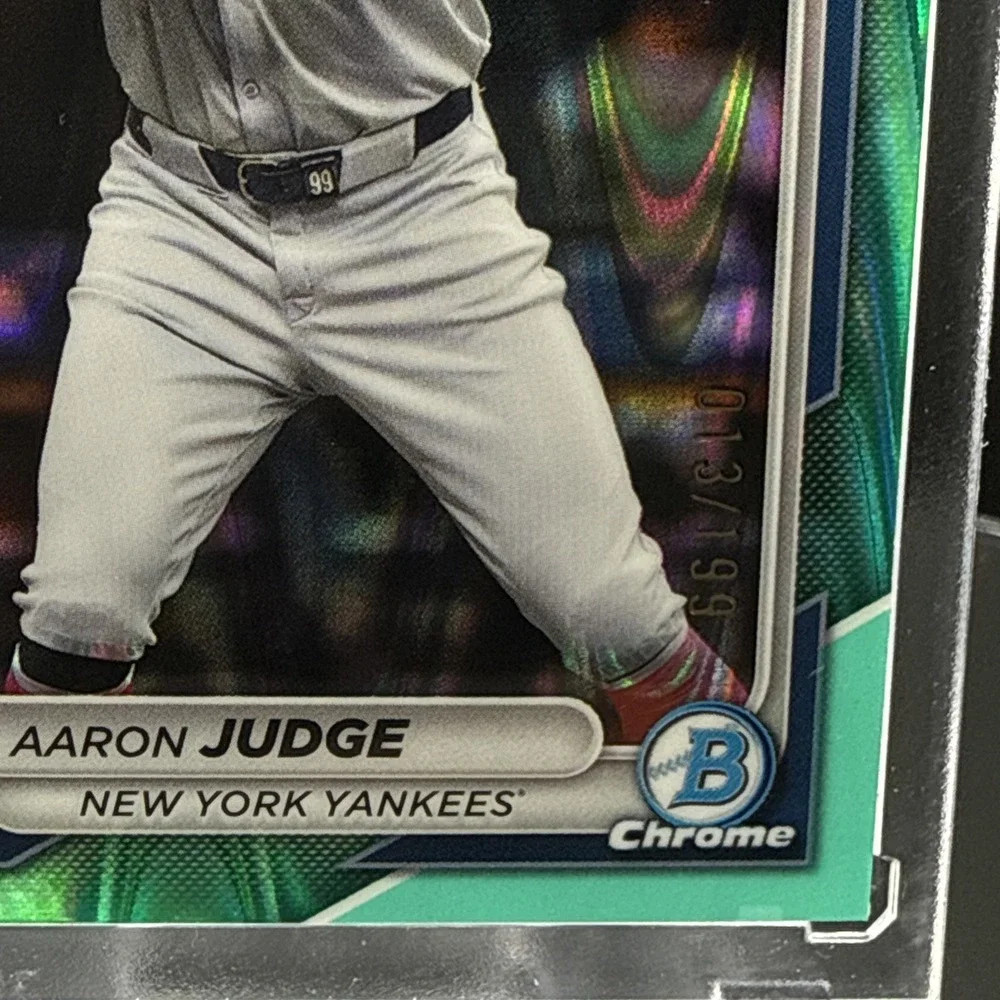2024 Bowman Chrome Aaron Judge Aqua Raywave Refractor /199 #80 New York Yankees
